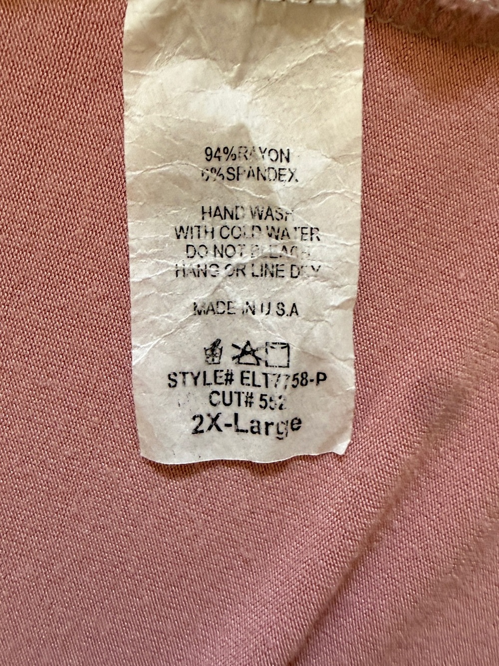 Women's Grey and Dusty Rose Colorblock Long Sleeve Top. #205 - Picture 5 of 5